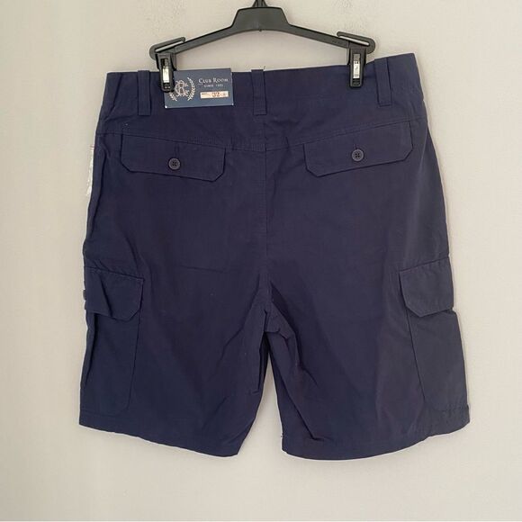 Club Room Men’s Navy Blue Cargo Shorts size 32W - Picture 2 of 3